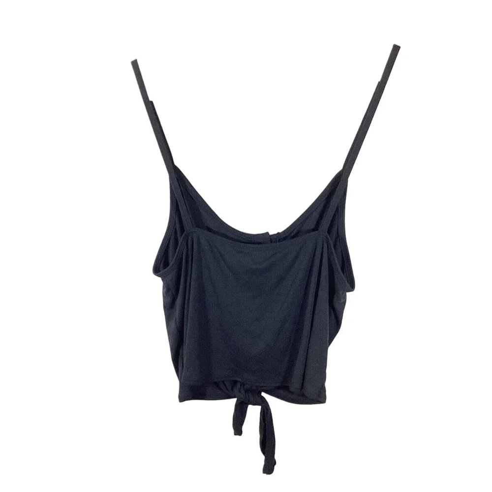 NWT Urban Outfitters Truly Madly Deeply Black Tie Front Henley Tank Sz M